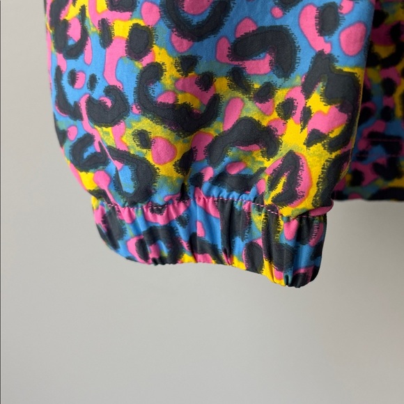 Merrell Supplex Anorak Windbreaker Rainbow Leopard Print Pink 90s Style Jacket - Picture 4 of 9